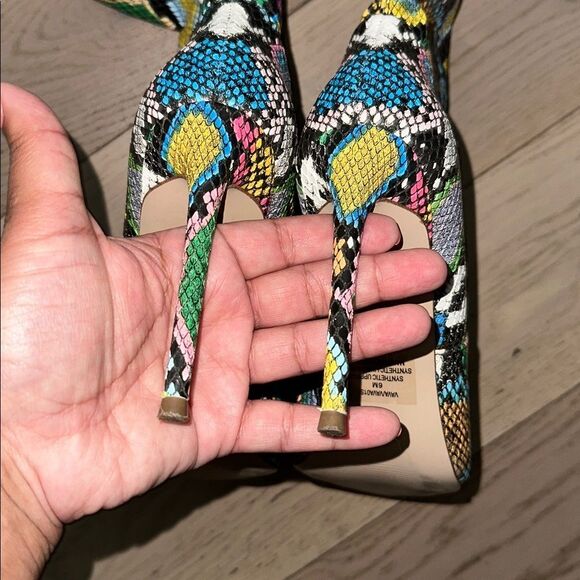 Vava bright multi Boot Over Knee Pointy Toe Boot - Picture 6 of 8